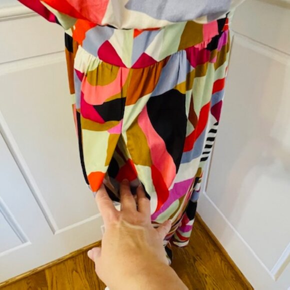 Crosy by Mollie Birch Vibrant Abstract Irby Jumpsuit Relaxed Fit Medium - Picture 4 of 8